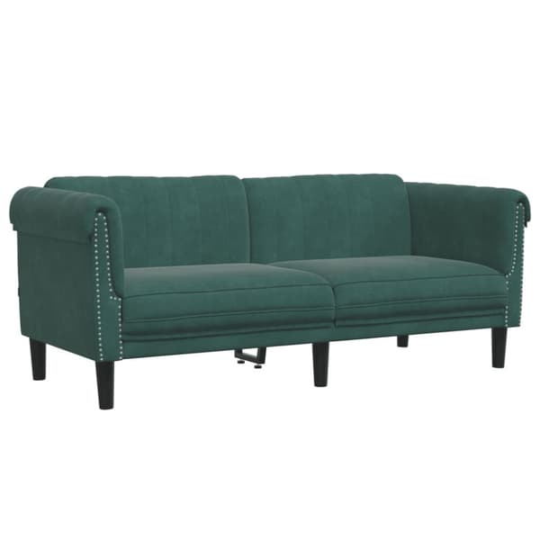 Soffa 2-sits mörkgrön sammet