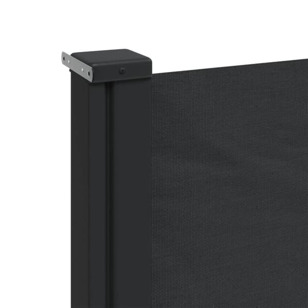 Infällbar sidomarkis svart 100x500 cm