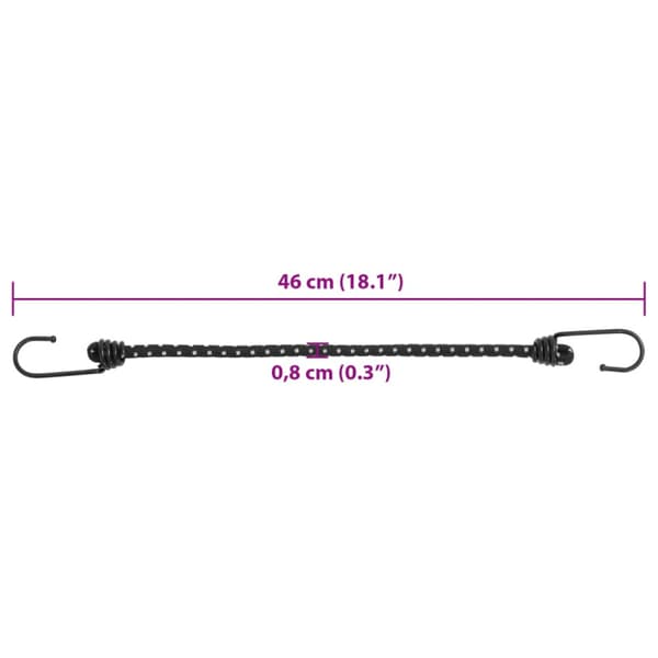 Stroppar med reflekterande remsor och krokar 25 st 46 cm