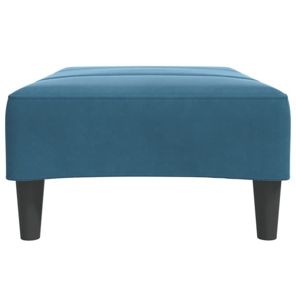 Fotpall Blå 77x55x31 cm sammet