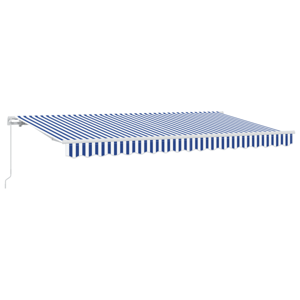 Utfällbar markis Blå 400 x 200 cm tyg