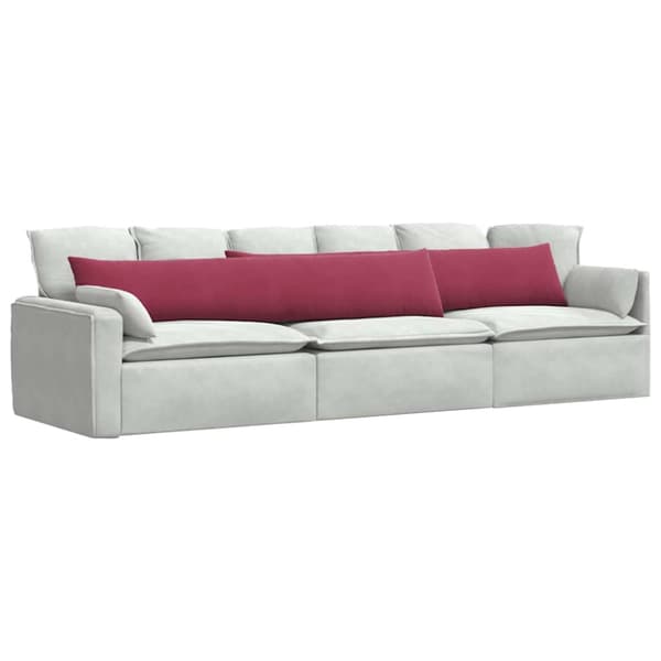 Sofakuddar 2 pcs Vinröd 200 x 40 cm Kordread tyg