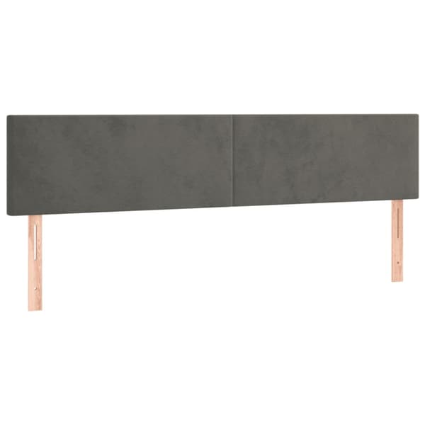 Ramsäng med madrass mörkgrå 200x200 cm sammet