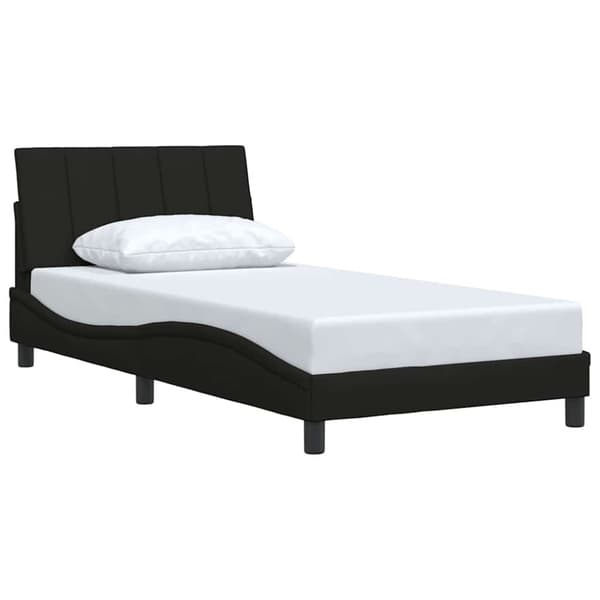 Bed Frame without Mattress "Hanko" Black 100x200 cm Fabric