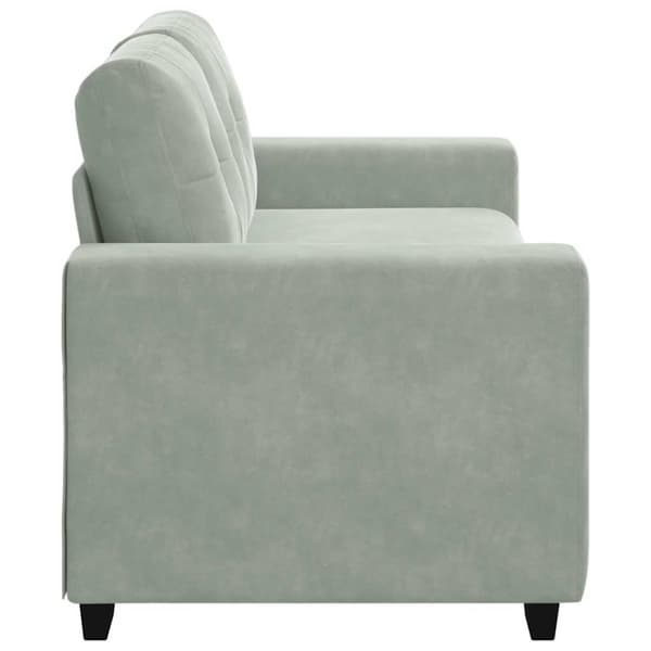 Loveseat soffa ljusgrå 180x77x82 cm sammet