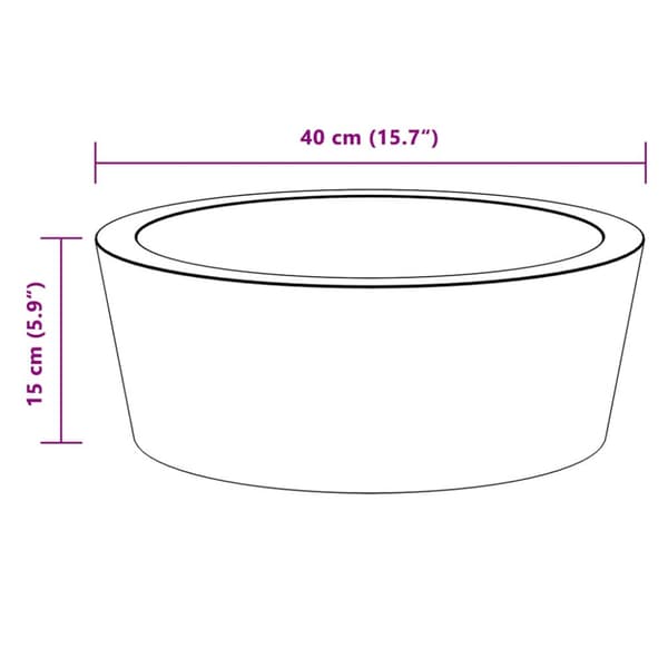 Handfat gräddvit Ø40x15 cm marmor