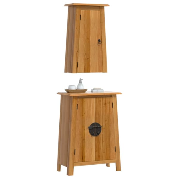 Badrumsmöbler 2 delar massiv furu
