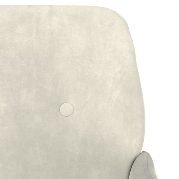 Loungestol gräddvit 62x79x79 cm sammet