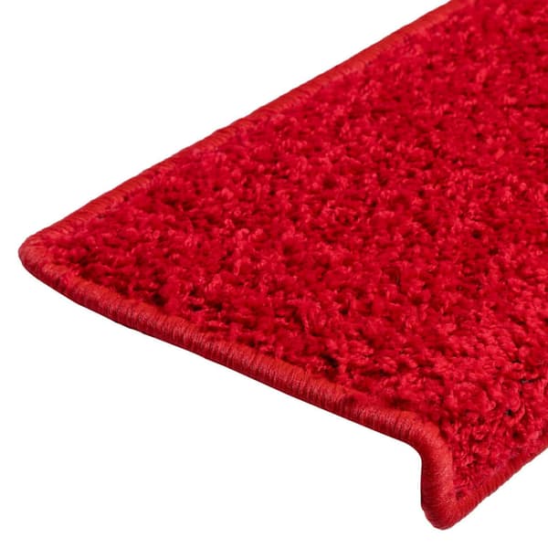 Trappmattor 20 st 65x21x4 cm röda rektangulära kanter