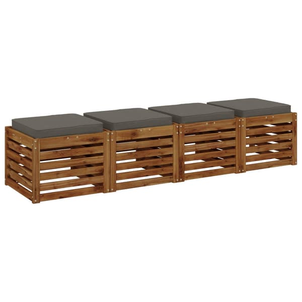 4-delade Sittdynor VUGHT 4 st 100% Polyester Grå