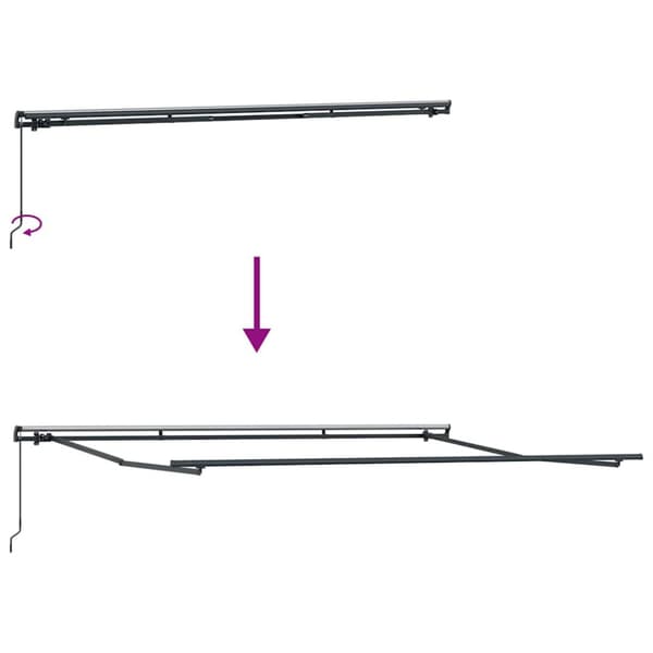 Utfällbar markis Flerfärgsdesign 450 × 350 cm