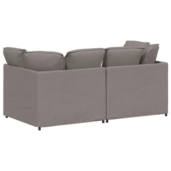Modulsoffa med kuddar i taupe