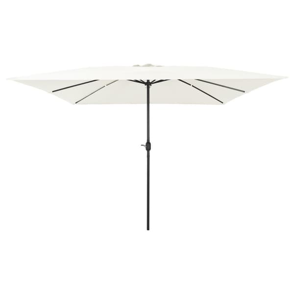 Trädgårdsparasol Sand 295 x 295 x 245 cm Polyester och Stål