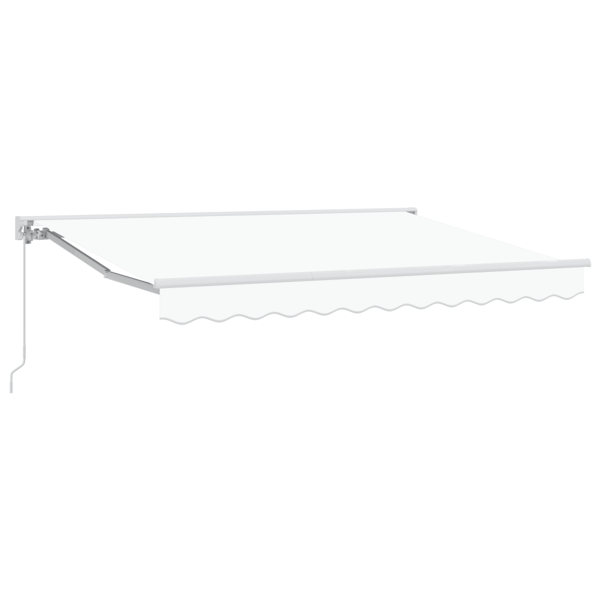 Markisram Vit 350 x 200 cm Polyester med PU-beläggning