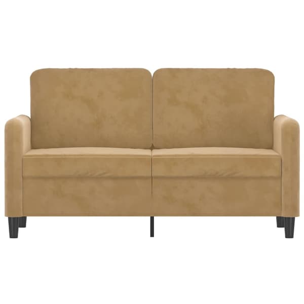 2-sitssoffa brun 120 cm sammet