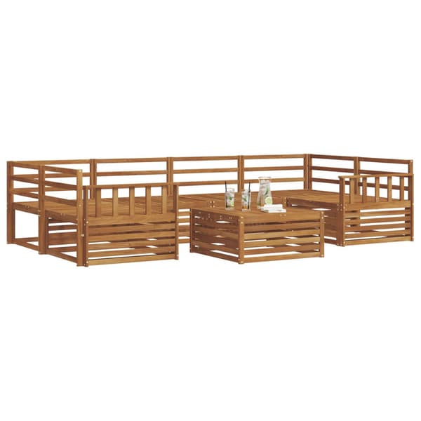 Utomhussoffset 7 pcs Naturfärg