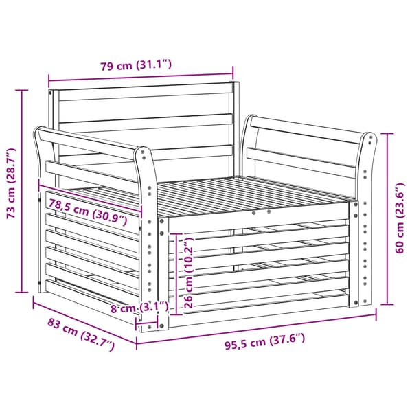 2 Stycke Sofa med armstöd Naturfärg