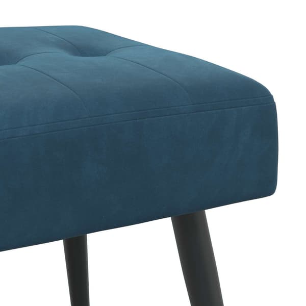 Bänk med knappar Blå 110 x 40 x 46 cm Sammet