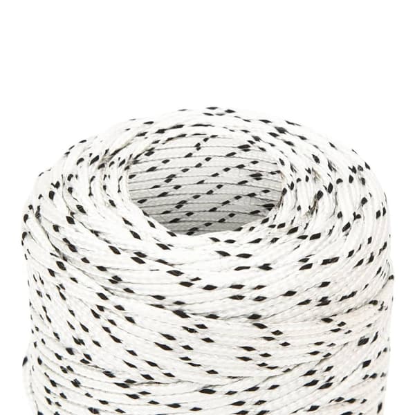 Båtlina flätad vit 2 mm x 500 m polyester