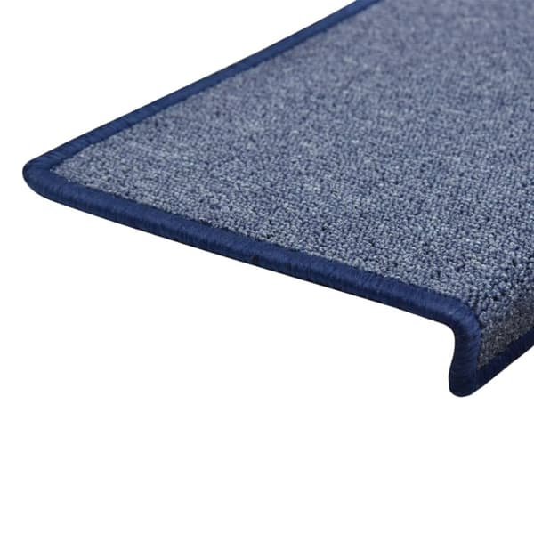 Trappmattor 15 st 65x21x4 cm blå rektangulär kant
