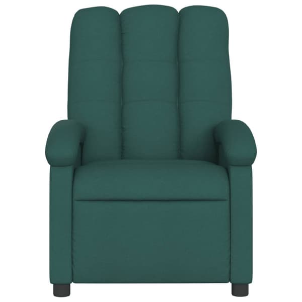 Massagefåtölj mörkgrön tyg