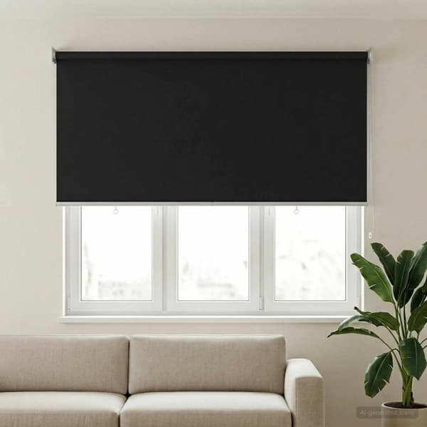 Rullgardin UV-skydd Antracit 140 x 140 cm Polyester