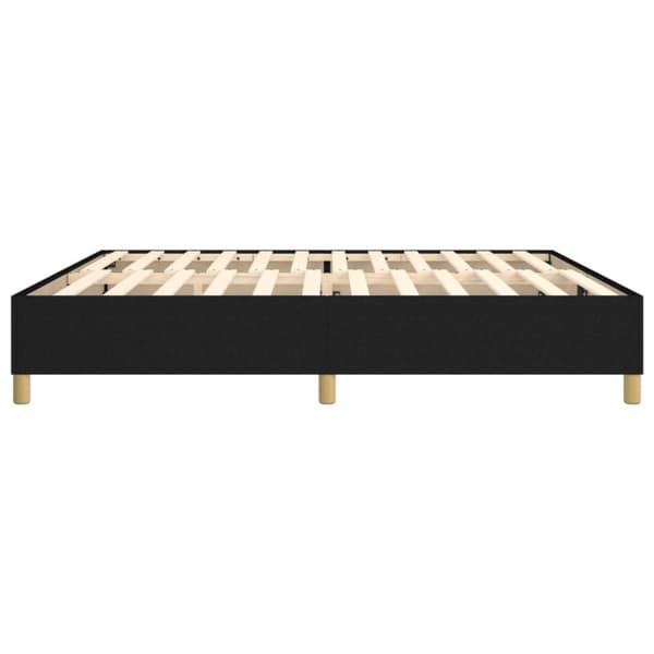 Boxspring-sängram svart 200x200 cm tyg