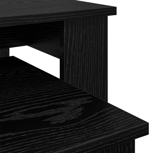 Kaffebordsset 2 pcs Svart Ek Konstruerat trä