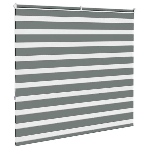 Rullgardin zebra mörkgrå 160x150 cm tyg bredd 155,9cm polyester