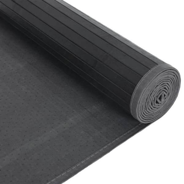 Matta rektangulär grå 80x400 cm bambu
