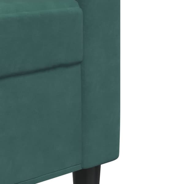 Soffa 2-sits mörkgrön 140 cm sammet