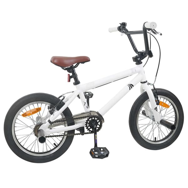 BMX Cykel 18 Tum för 7-10 år gamla Vit