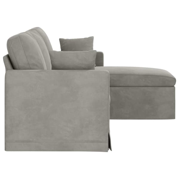 Soffa Ljusgrå 178 x 134 x 80 cm Sammet