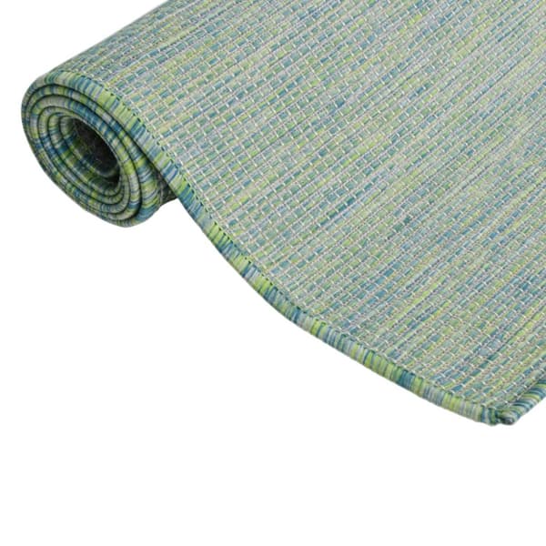 Utomhusmatta plattvävd 140x200 cm turkos