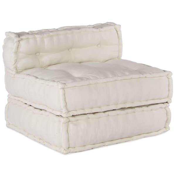 Modulär soffa krämfärgat tyg 70x70x54