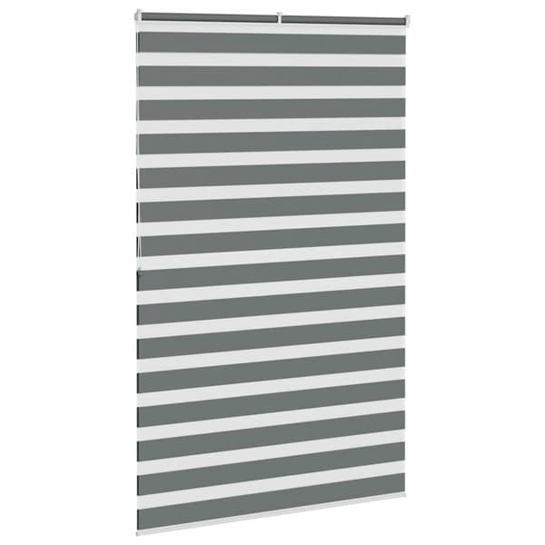 Rullgardin zebra mörkgrå 145x200 cm tyg bredd 140,9cm polyester