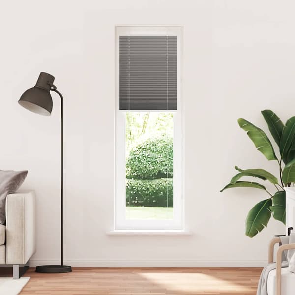 Plisserad persienn antracit 65x200cm tyg bredd 64,4cm polyester