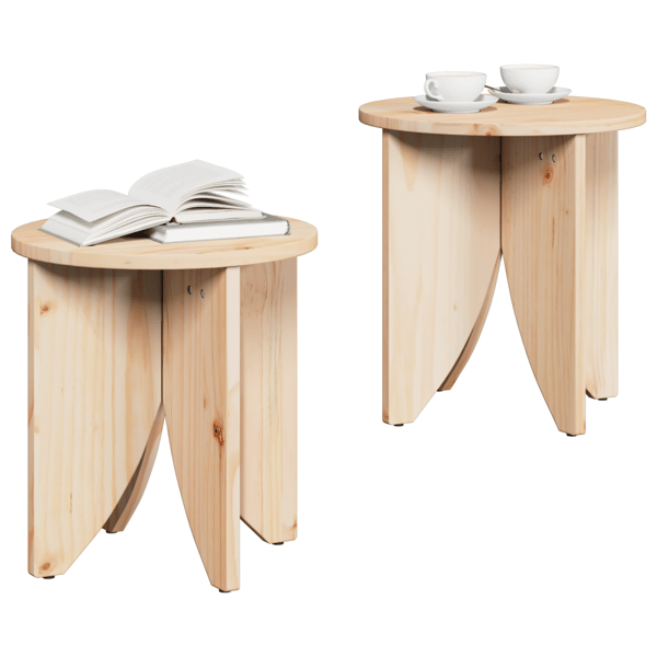 Kaffeebord 2 pcs Naturfärg