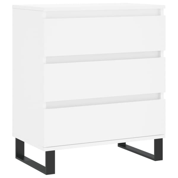 Byrå vit 60x35x70 cm konstruerat trä