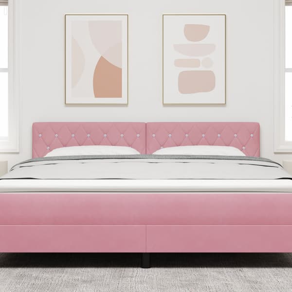 Huvudgavel Rosa 180 cm Sammet
