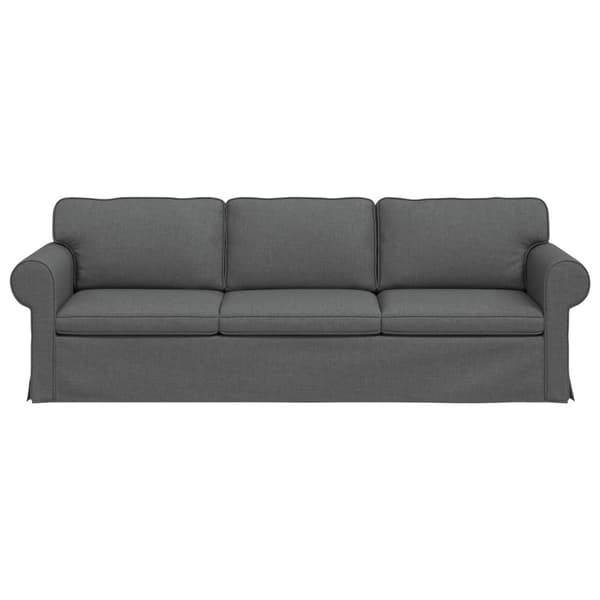 Soffa Mörkgrå 245 x 82 x 80 cm tyg