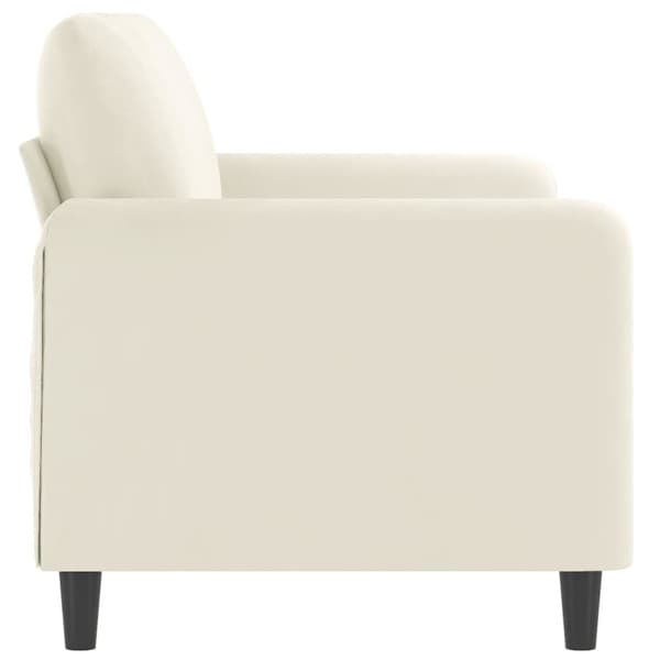 Soffa 2-sits gräddvit 140 cm sammet