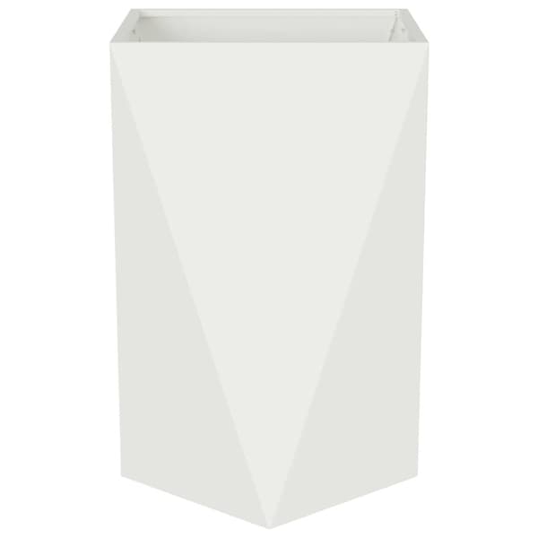 Planteringskärl 2 pcs Vit 50 x 50 x 75 cm Stål