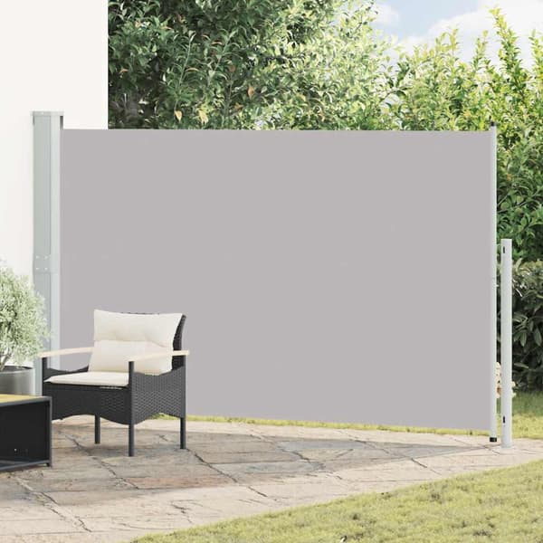 Infällbar sidomarkis 180x300 cm grå