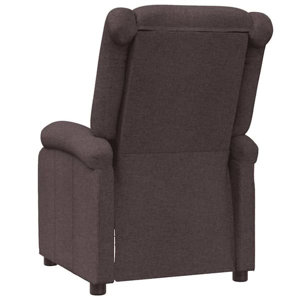 Reclinerfåtölj mörkbrun tyg