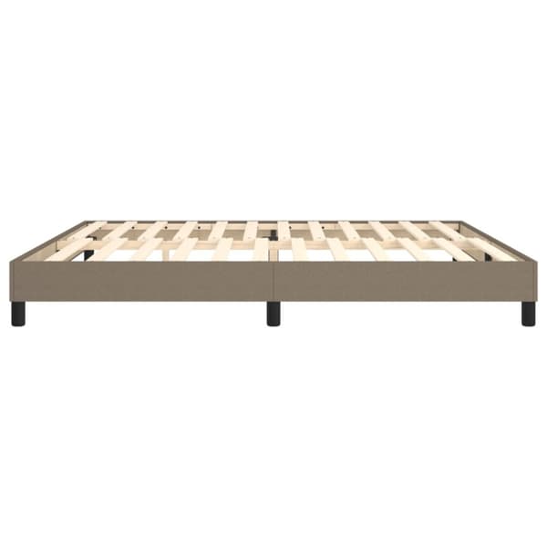 Boxspring-sängram taupe 200x200 cm tyg