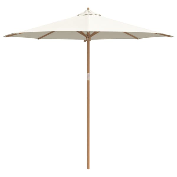 Trädgårdsparasol Krämvit Ø 270 x 260 cm Bambu