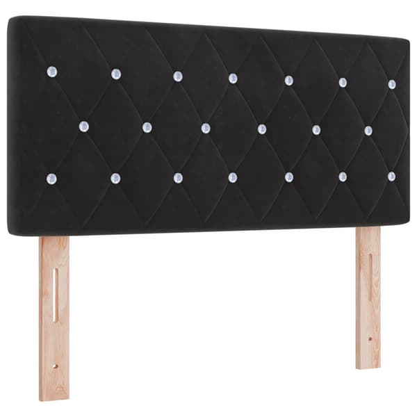 Huvudgavel Svart 90 cm Sammet