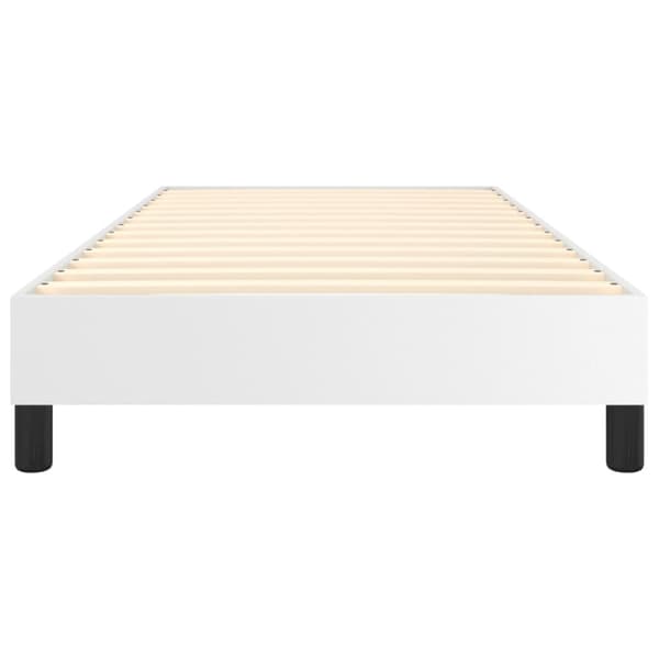 Boxspring-sängram vit 80x200 cm konstläder