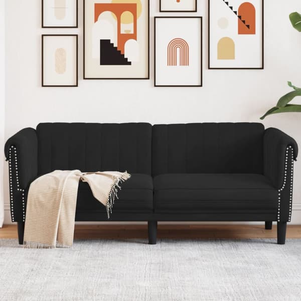Soffa 2-sits svart sammet
